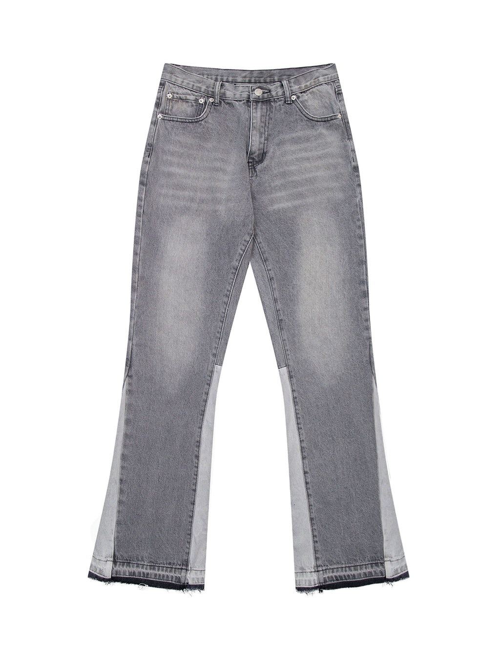 GREY SPLIT FLARE DENIM