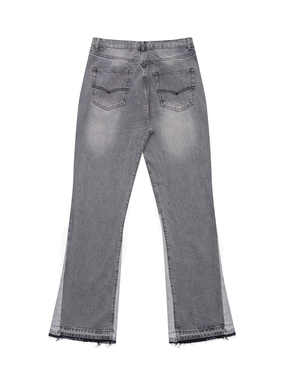GREY SPLIT FLARE DENIM