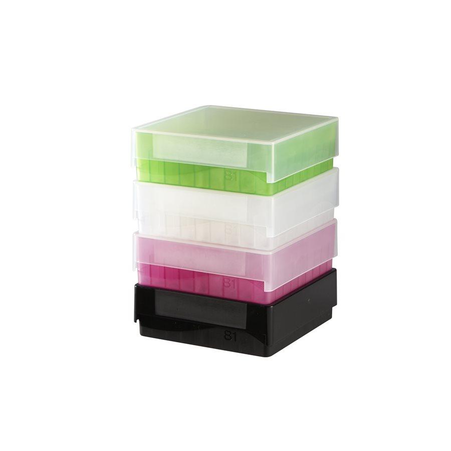 Heathrow Scientific 120034 81-Well Microtube Storage Box, Natural