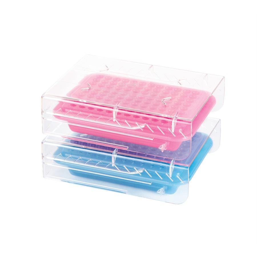 Heathrow Scientific 120728 PCR Cooler, 96 Well Lt.Blue/Dk.Blue, pk2