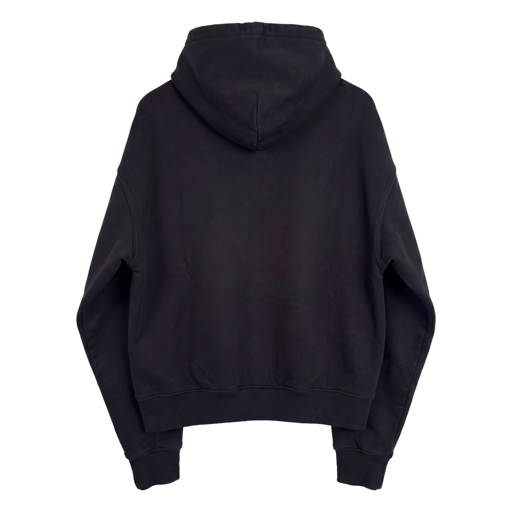 Internet Streetwear Cropped Black Hoodie 400GSM Y2K Graphic Unisex Cotton