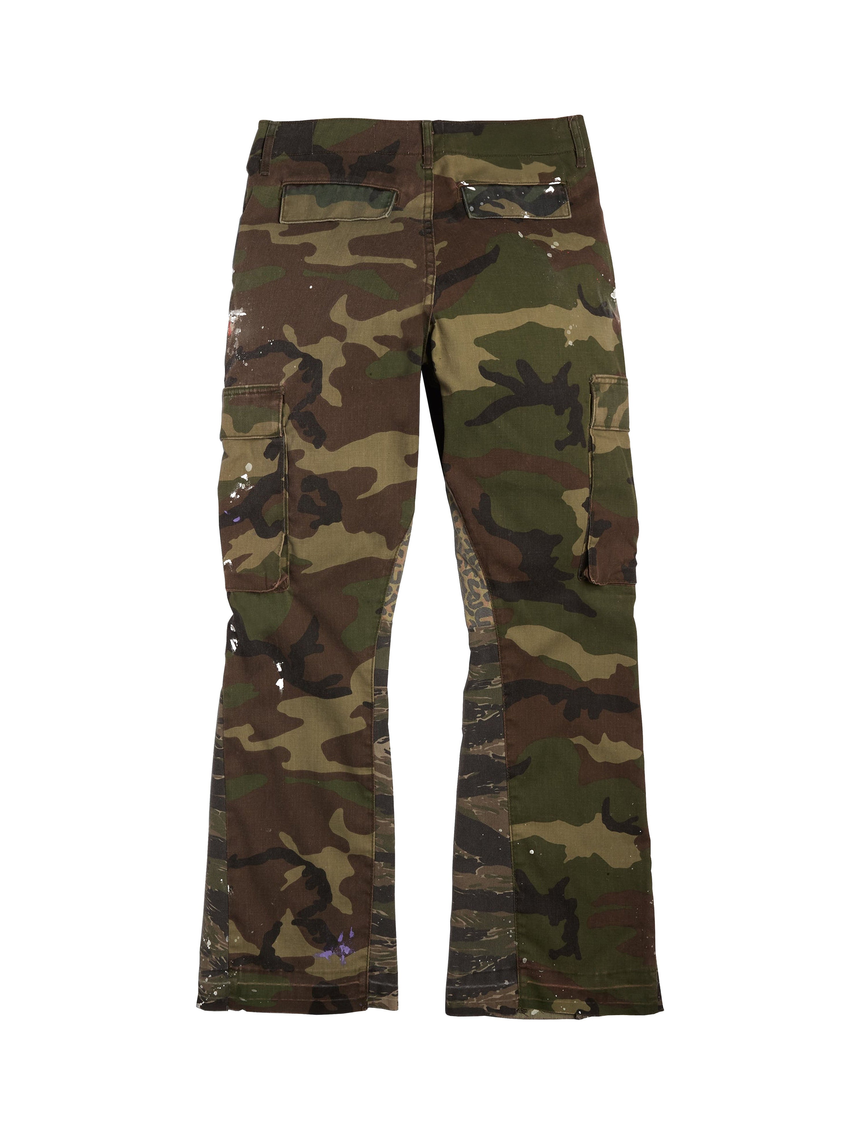 CAMO SPLIT FLARE DENIM