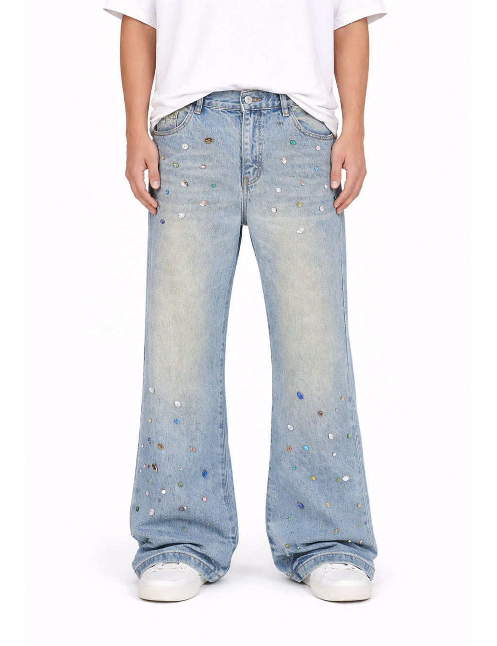AZUL COLORED GEMSTONE DENIM