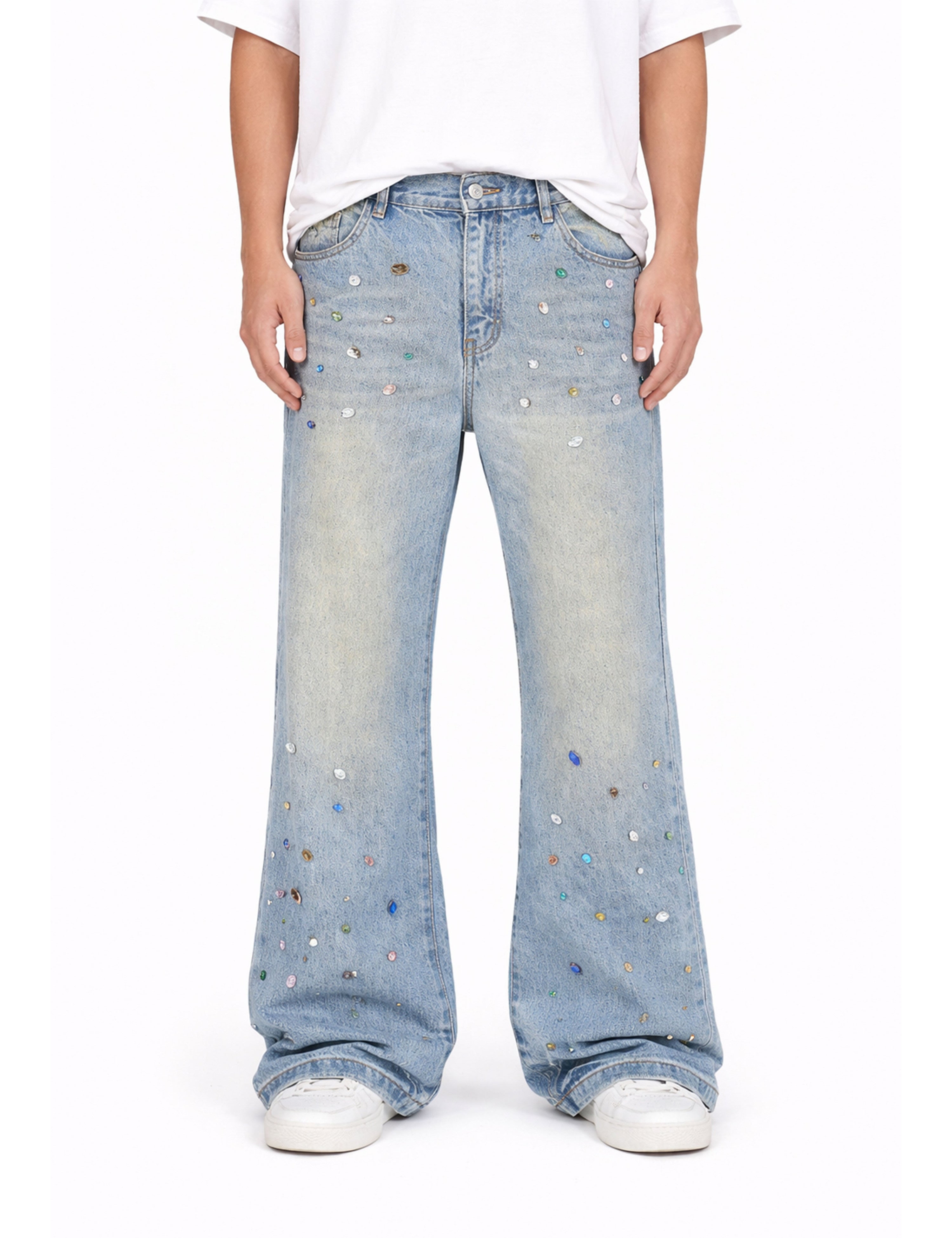 AZUL COLORED GEMSTONE DENIM