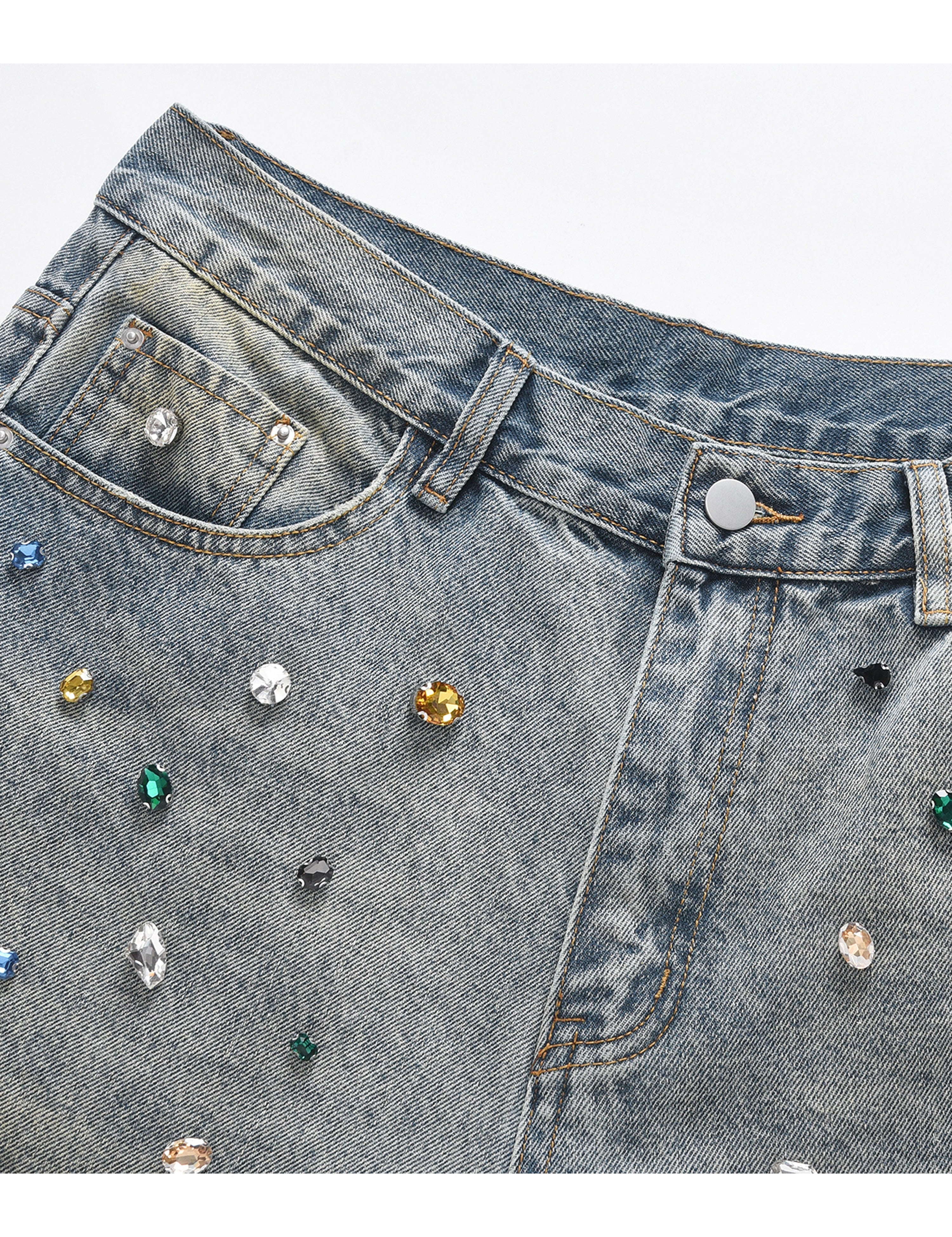 AZUL COLORED GEMSTONE DENIM