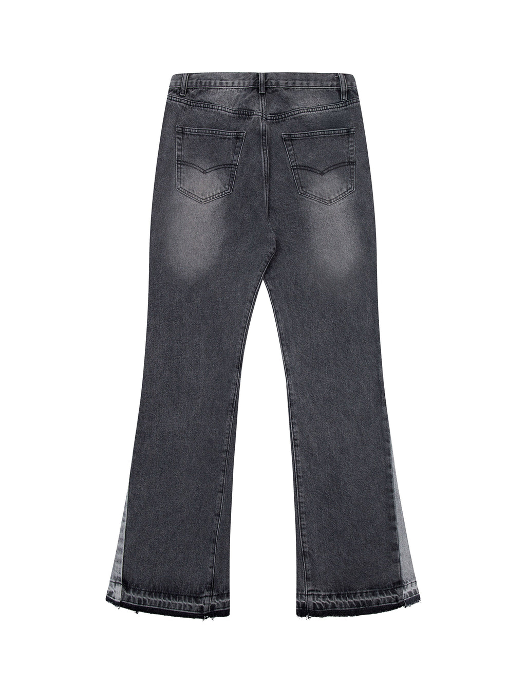 CHARCOAL SPLIT FLARE DENIM