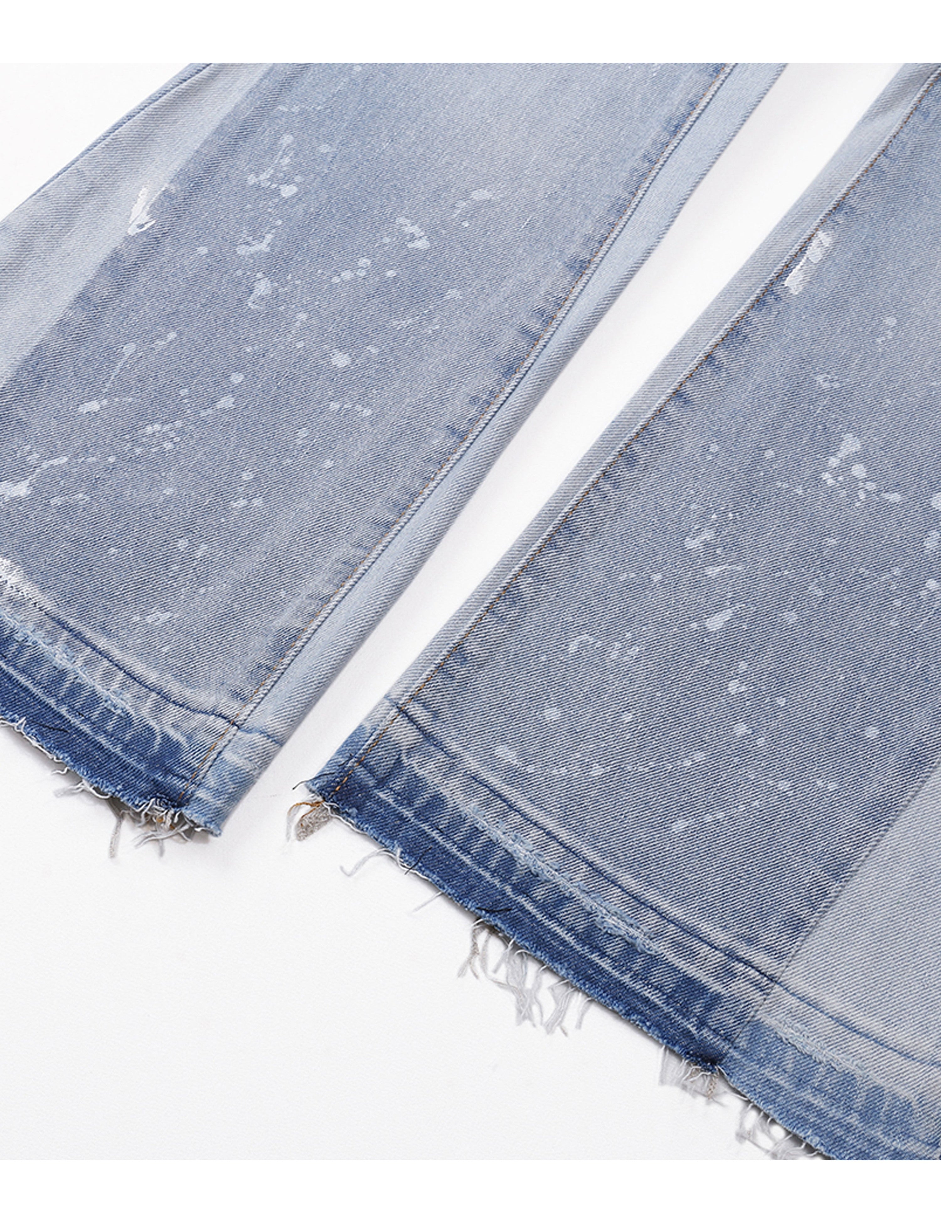 SKY DISTRESSED SPLIT FLARE DENIM