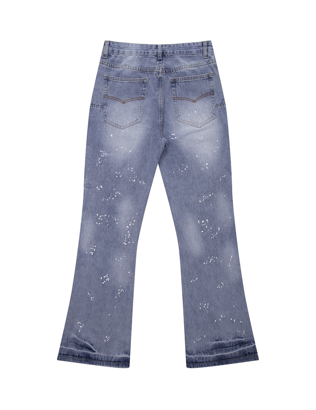 AZUL DISTRESSED SPLIT FLARE DENIM