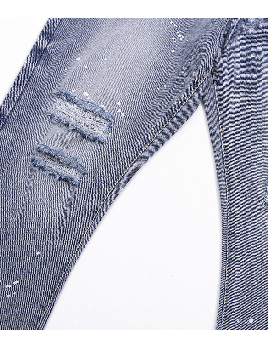 AZUL DISTRESSED SPLIT FLARE DENIM