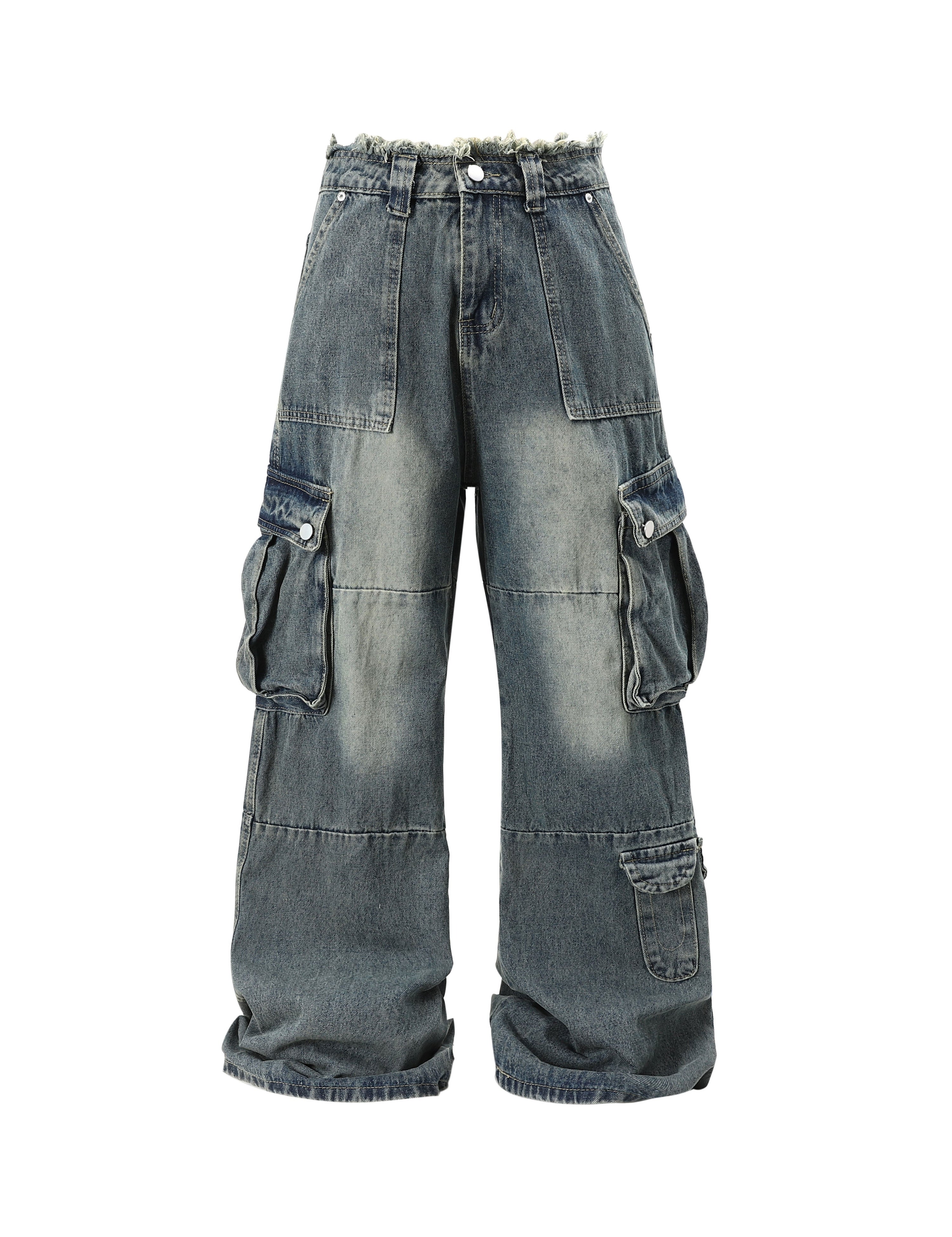 AZUL DISTRESSED CARGO DENIM