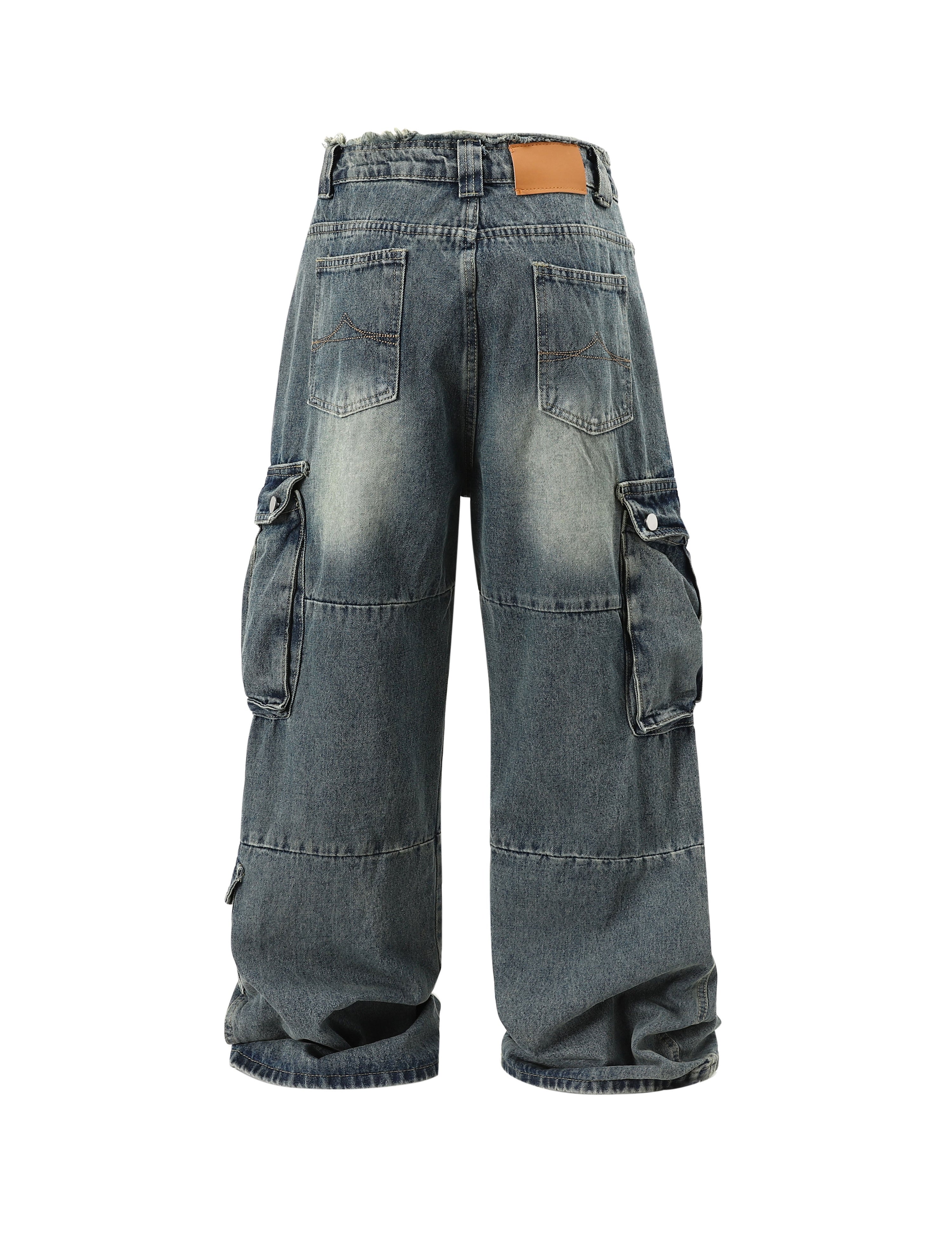 AZUL DISTRESSED CARGO DENIM