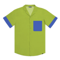 Men’s Short Sleeve Tailored Fit Button-Down Shirt – Key Lime