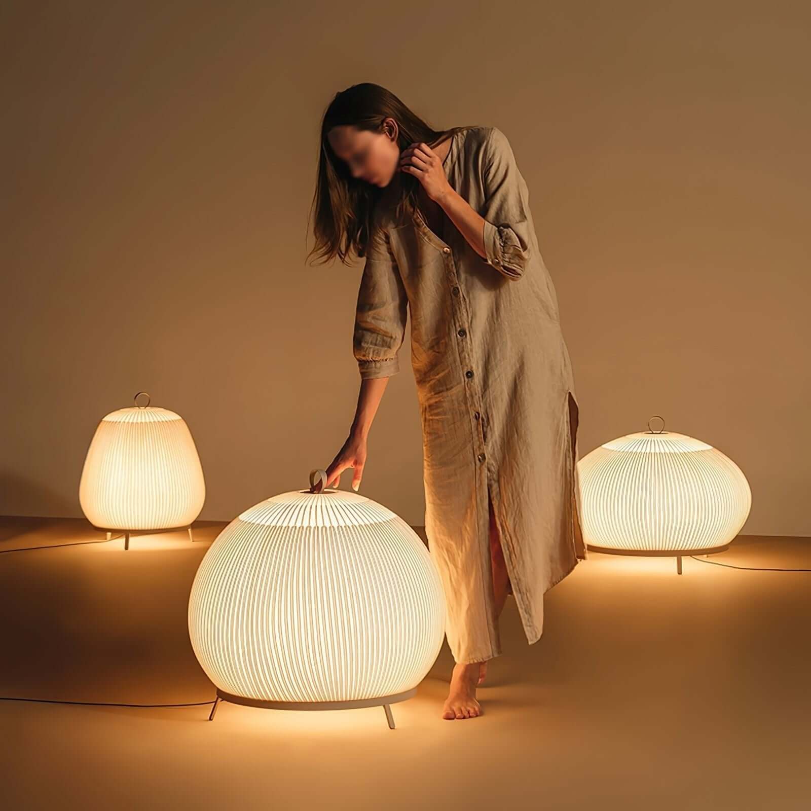 Knit Lantern Table Lamp