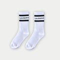 LA Gear Classic Athletic Striped Crew Socks | White