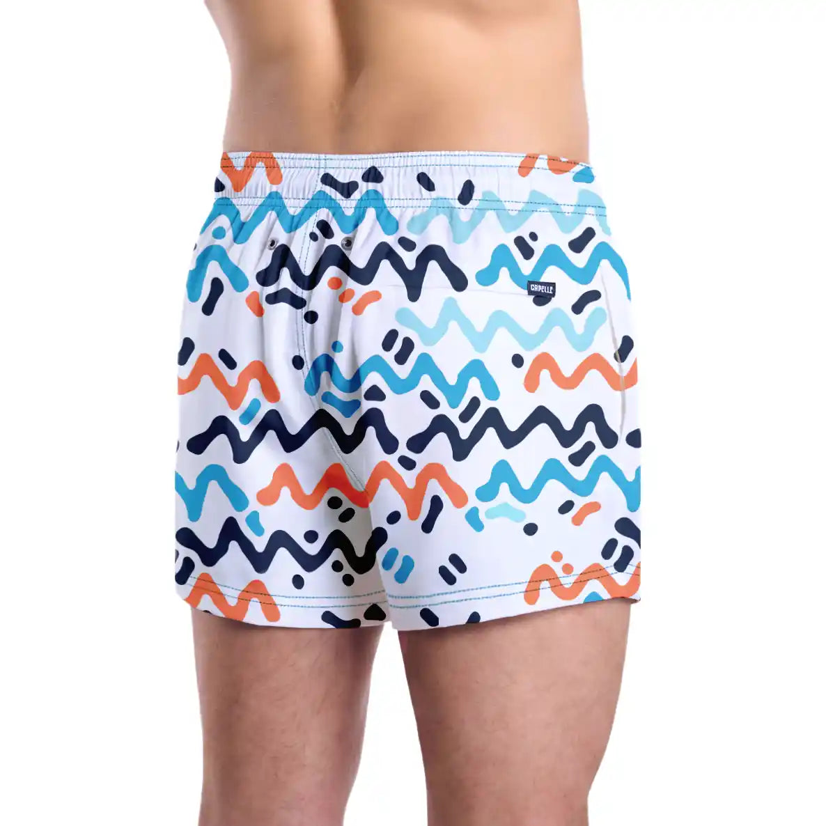 Men’s Premium Compression-Lined Hybrid Shorts – Line Rush-Ocean and Sol