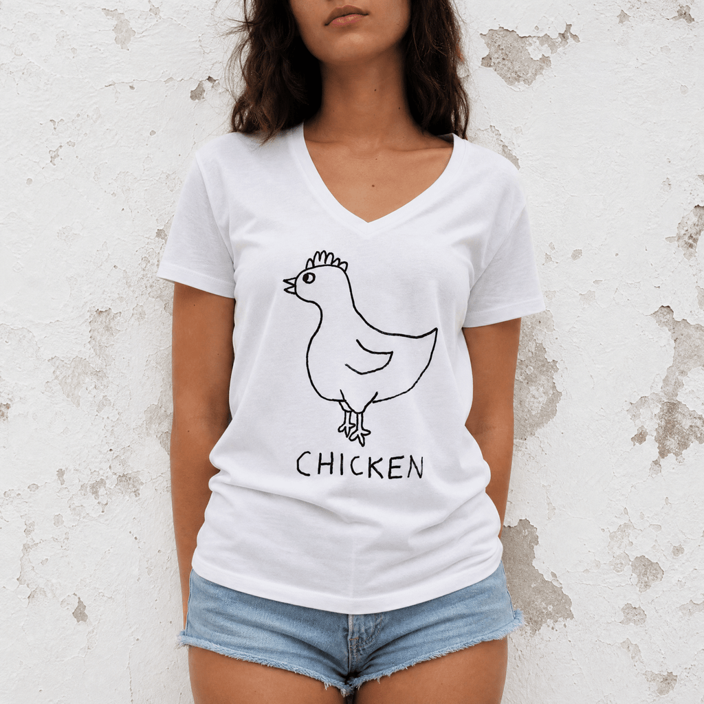 Chicken - Women's V-Neck Tee