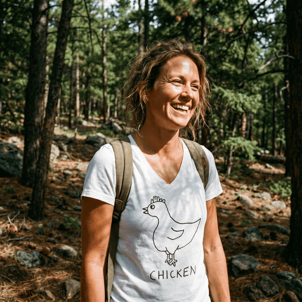 Chicken - Women's V-Neck Tee