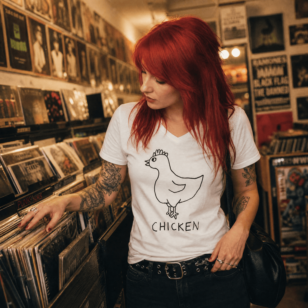 Chicken - Women's V-Neck Tee