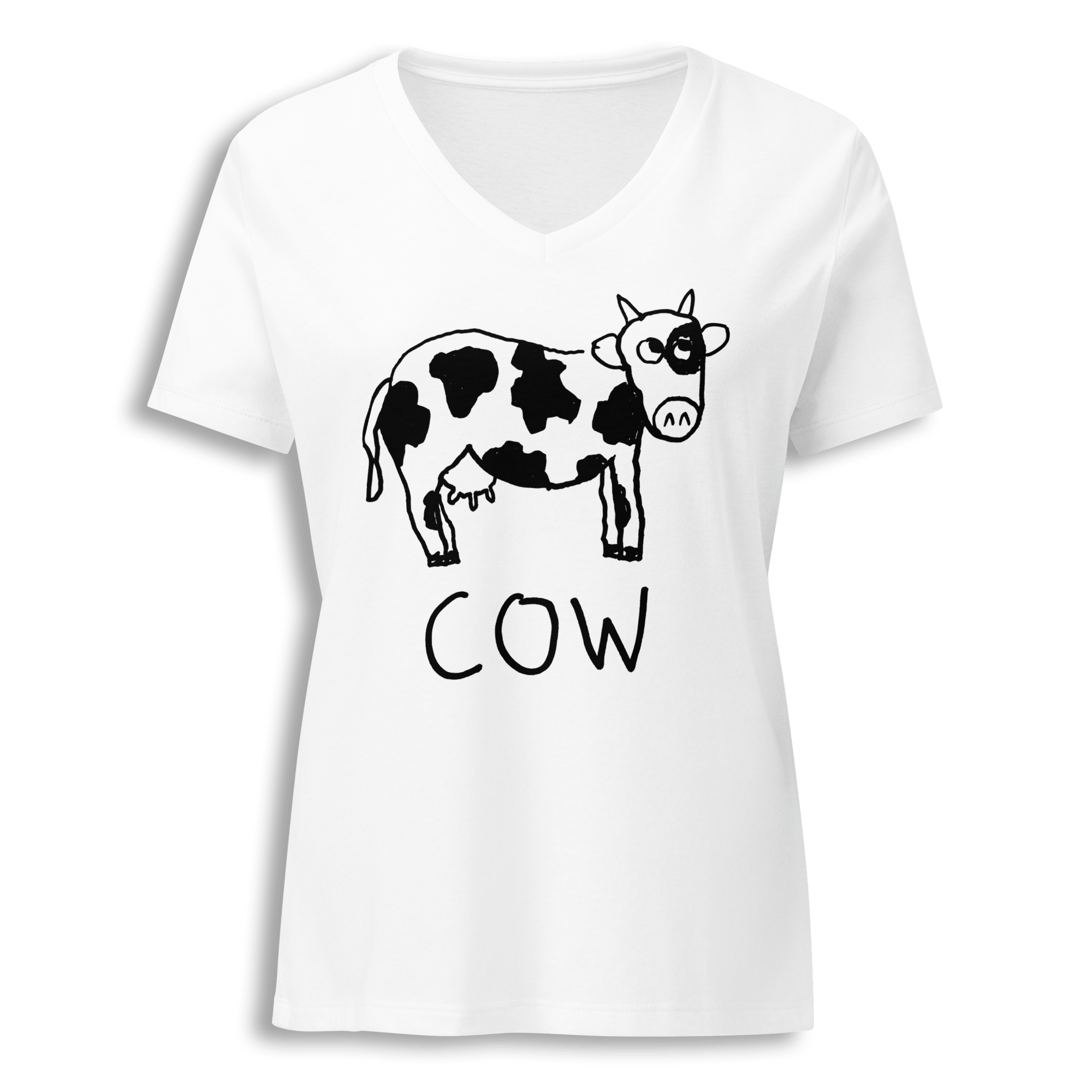 Cow - Women's V-Neck Tee