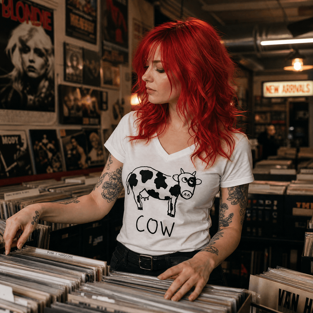 Cow - Women's V-Neck Tee