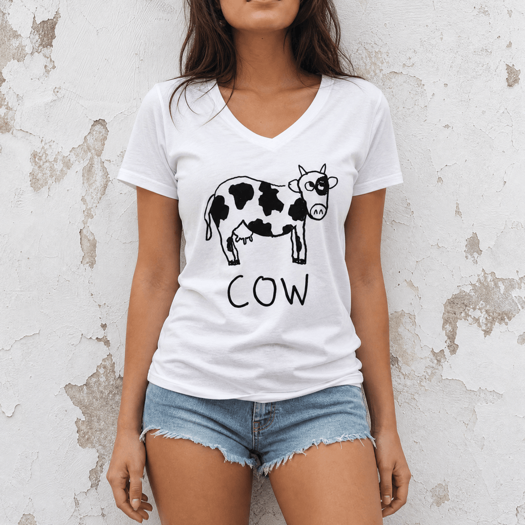Cow - Women's V-Neck Tee