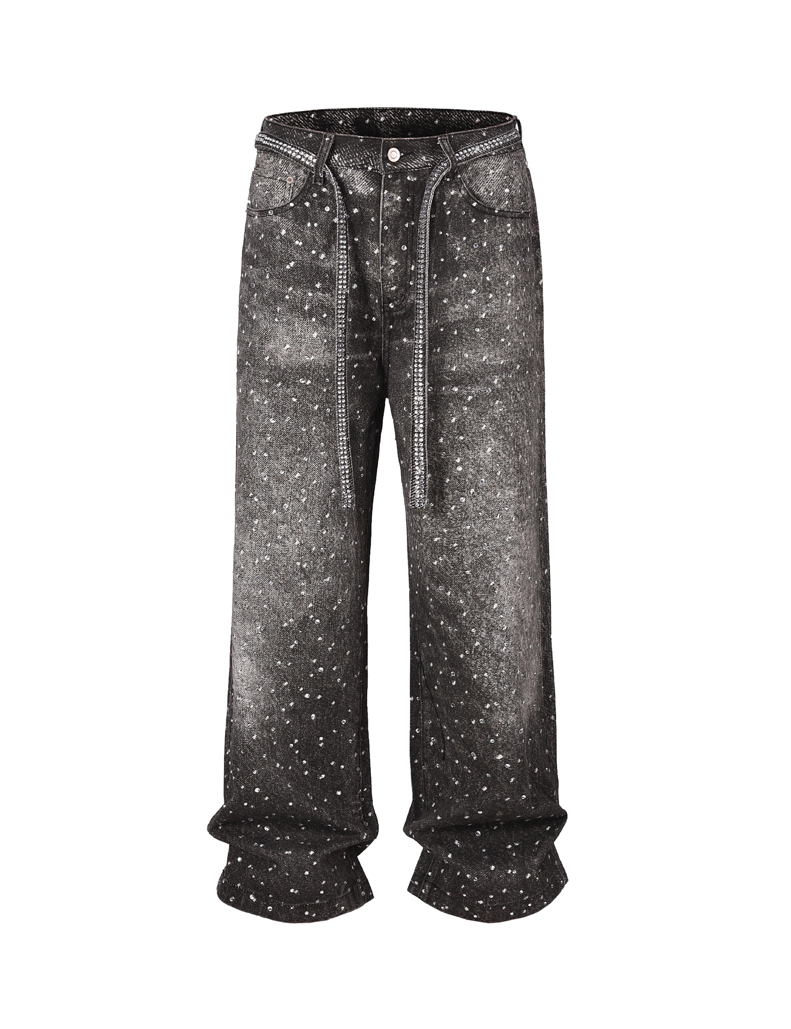 NOIR RHINESTONE DENIM (UNISEX)