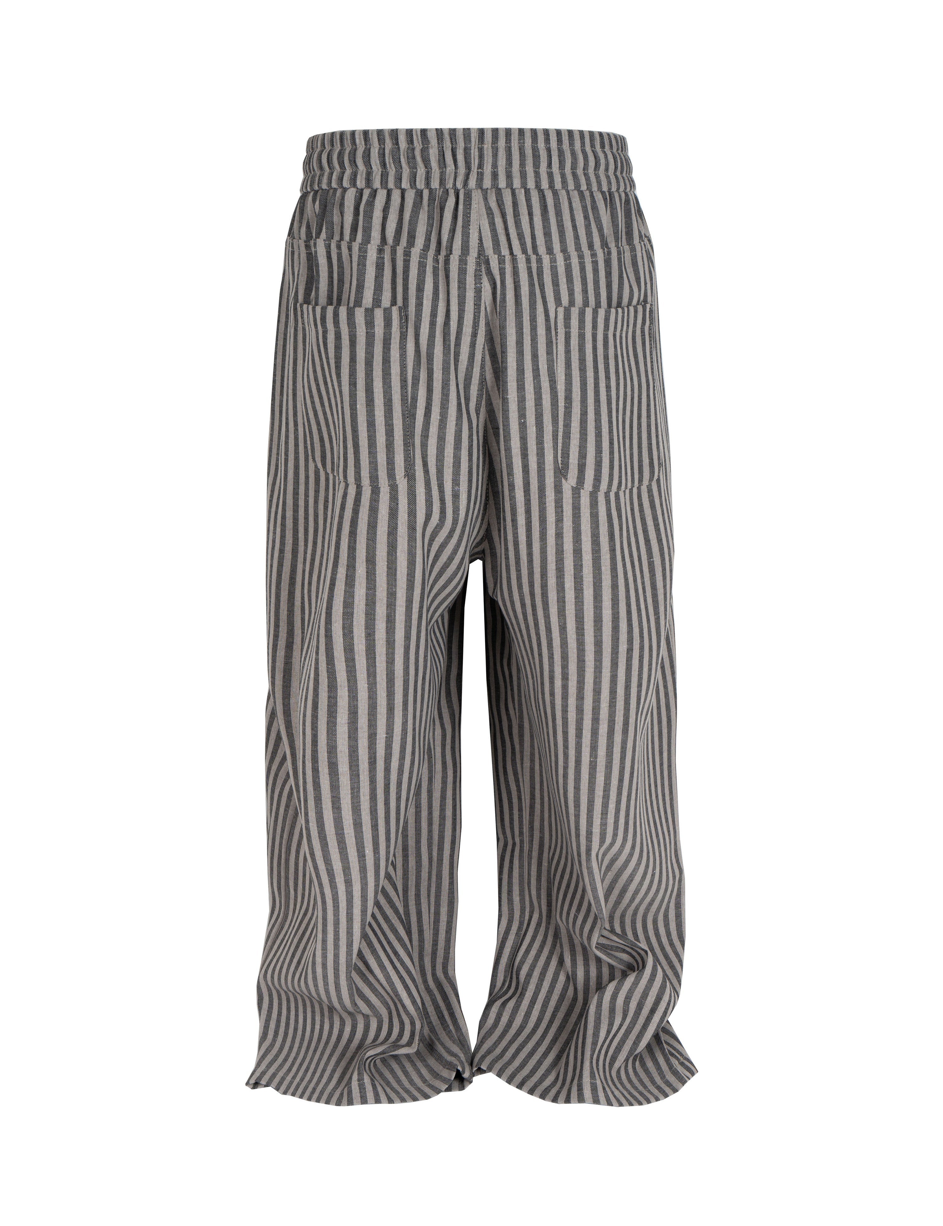 GREY STRIPED LOUNGE PANTS (UNISEX)