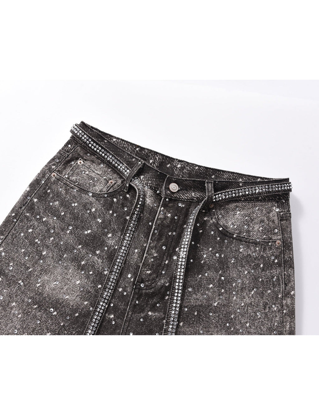 NOIR RHINESTONE DENIM (UNISEX)