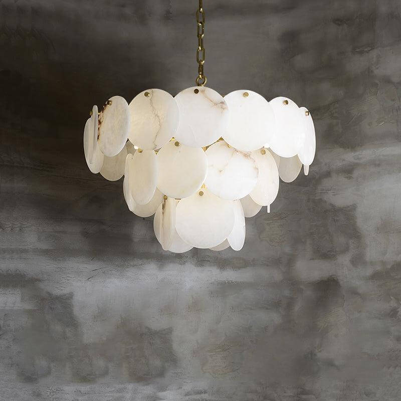 Marble Multi-Tiered Round Chandelier
