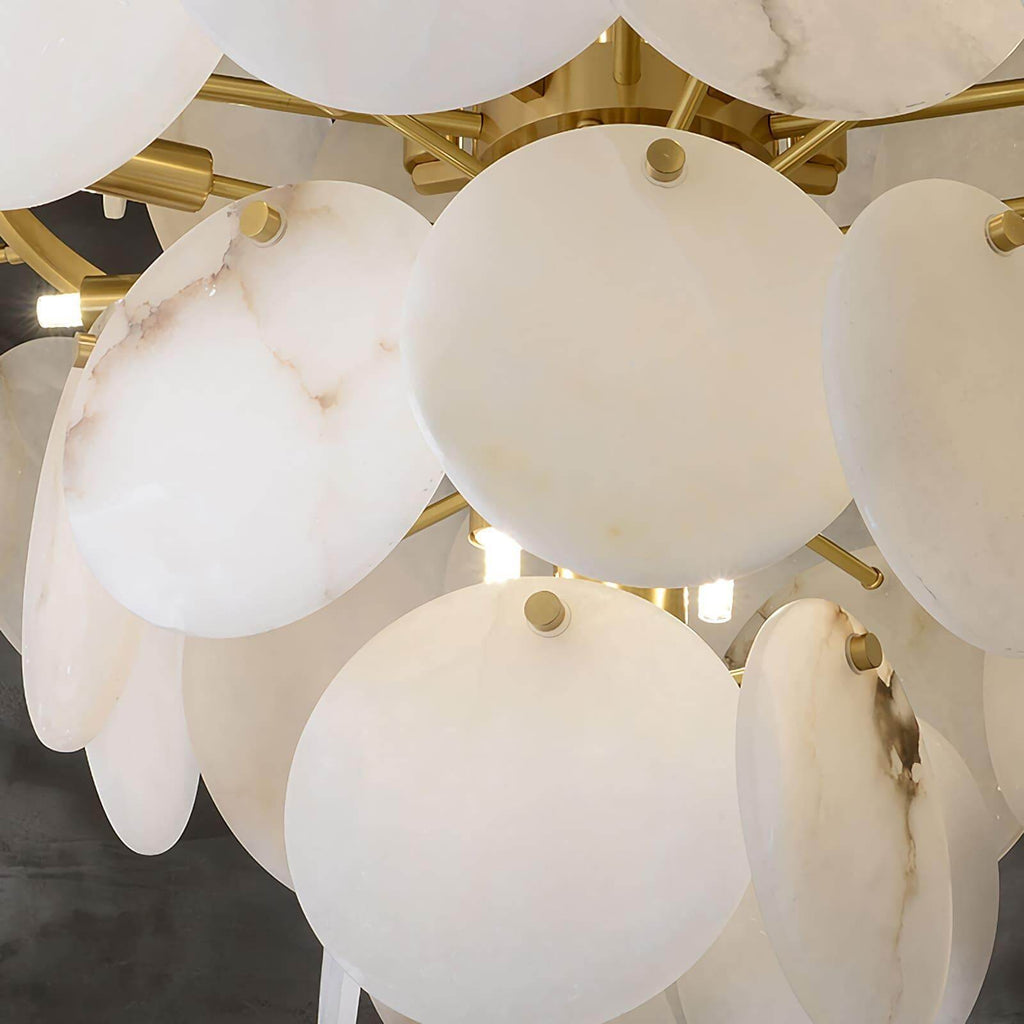 Marble Multi-Tiered Round Chandelier