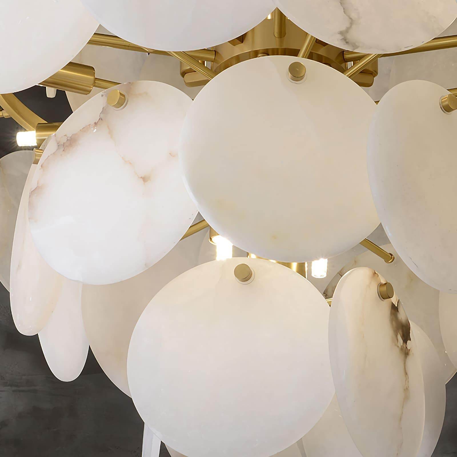 Marble Multi-Tiered Round Chandelier