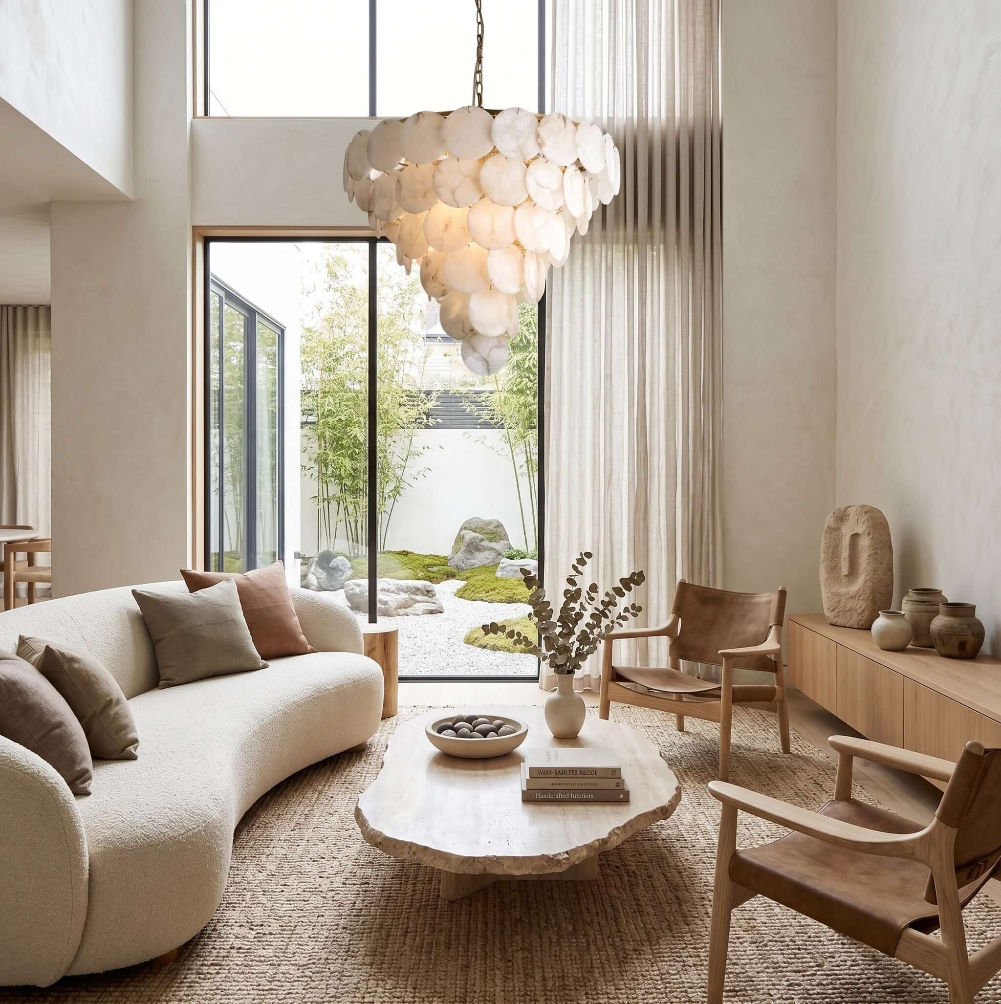 Marble Multi-Tiered Round Chandelier
