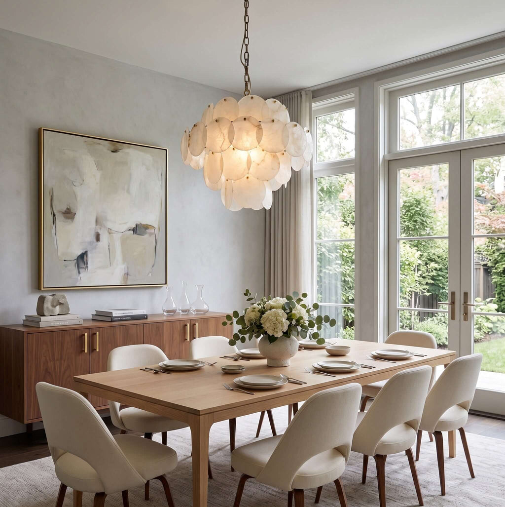 Marble Multi-Tiered Round Chandelier