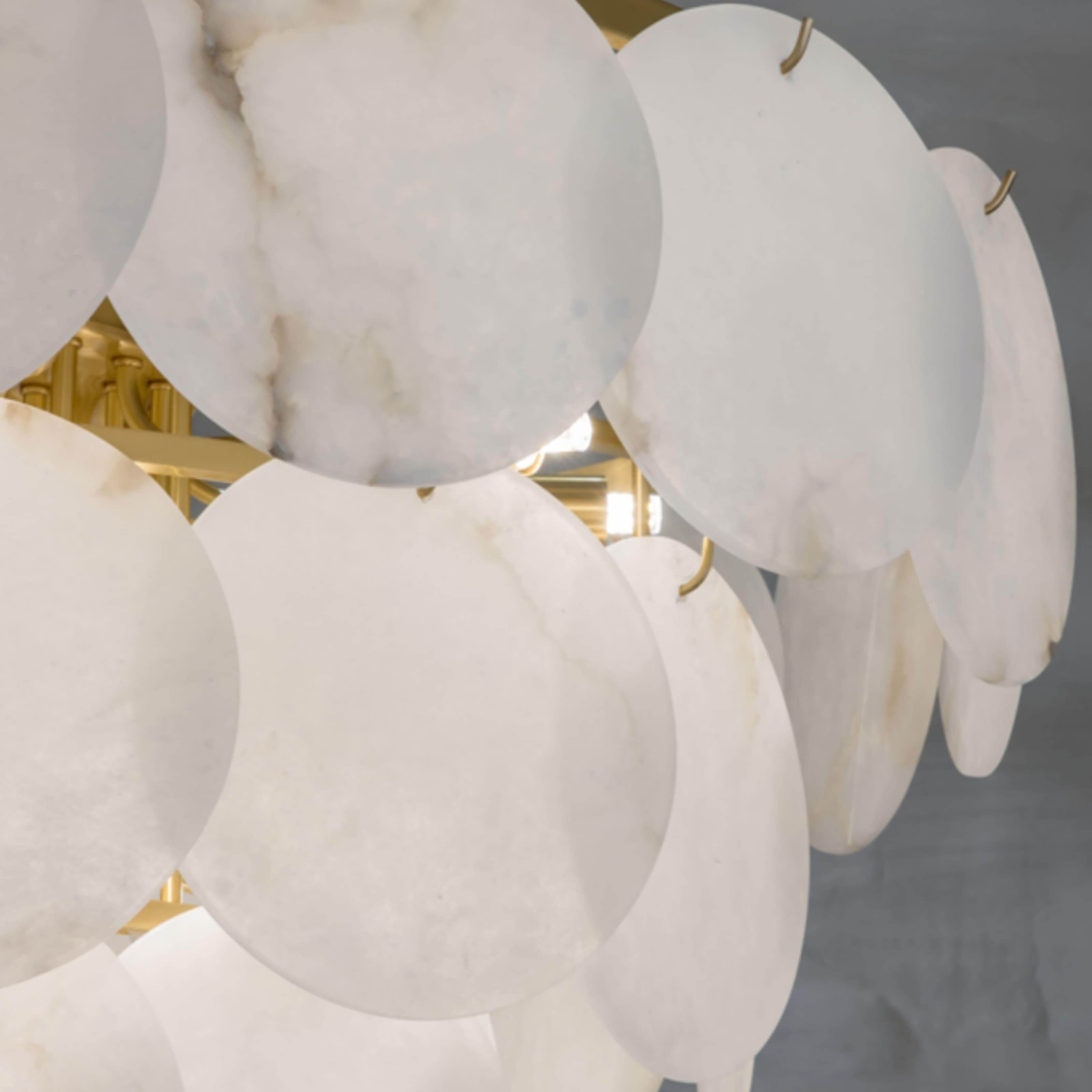 Marble Multi-Tiered Round Chandelier