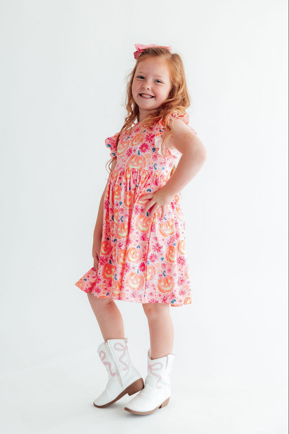 Spooktacular Flutter Sleeve Twirl Dress