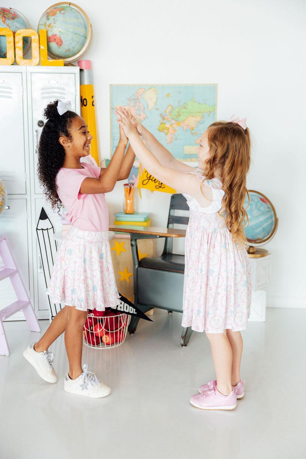 Apple of My Eye Ruffle Twirl Skort