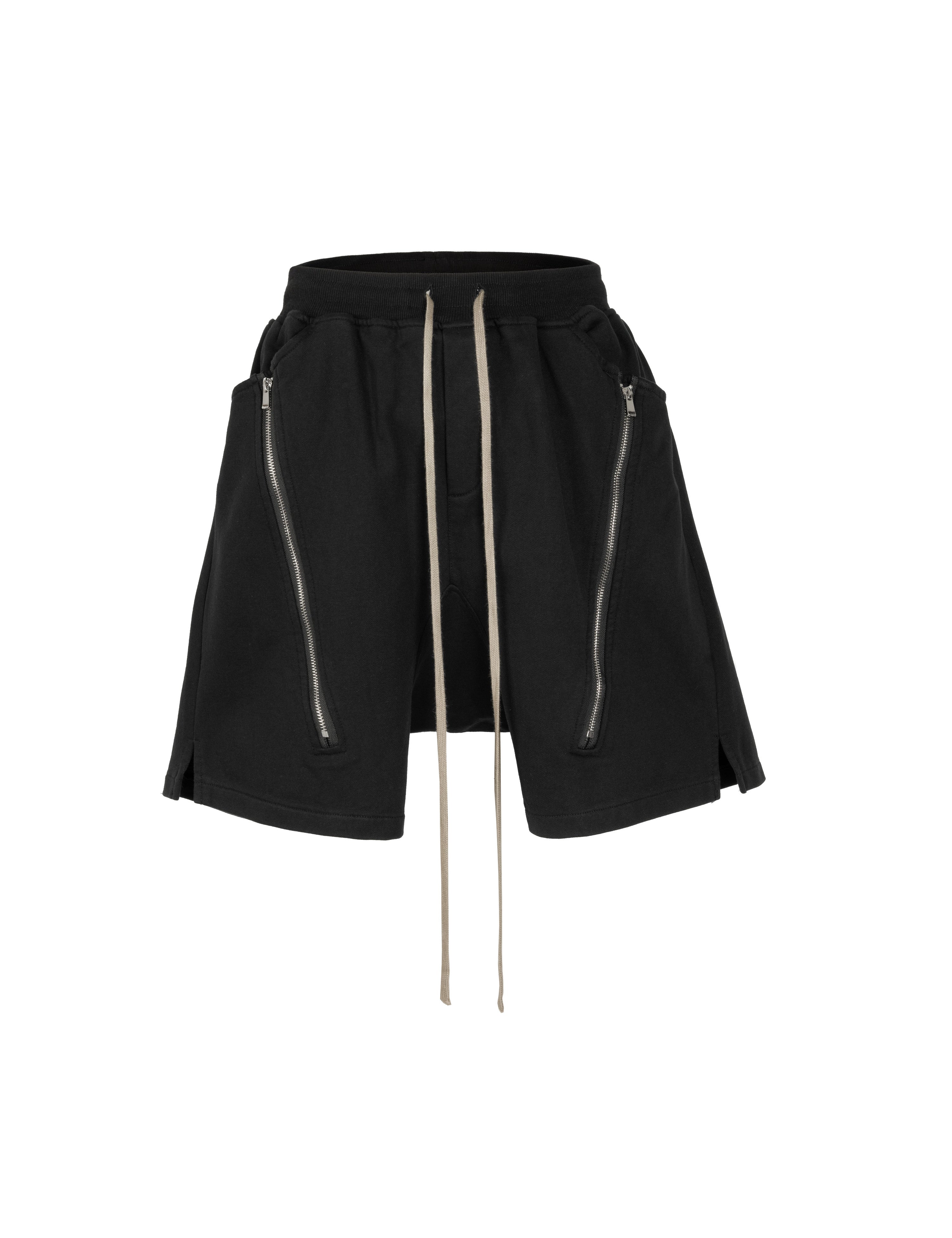 NOIR ZIP DRAWSTRING CARGO SHORTS