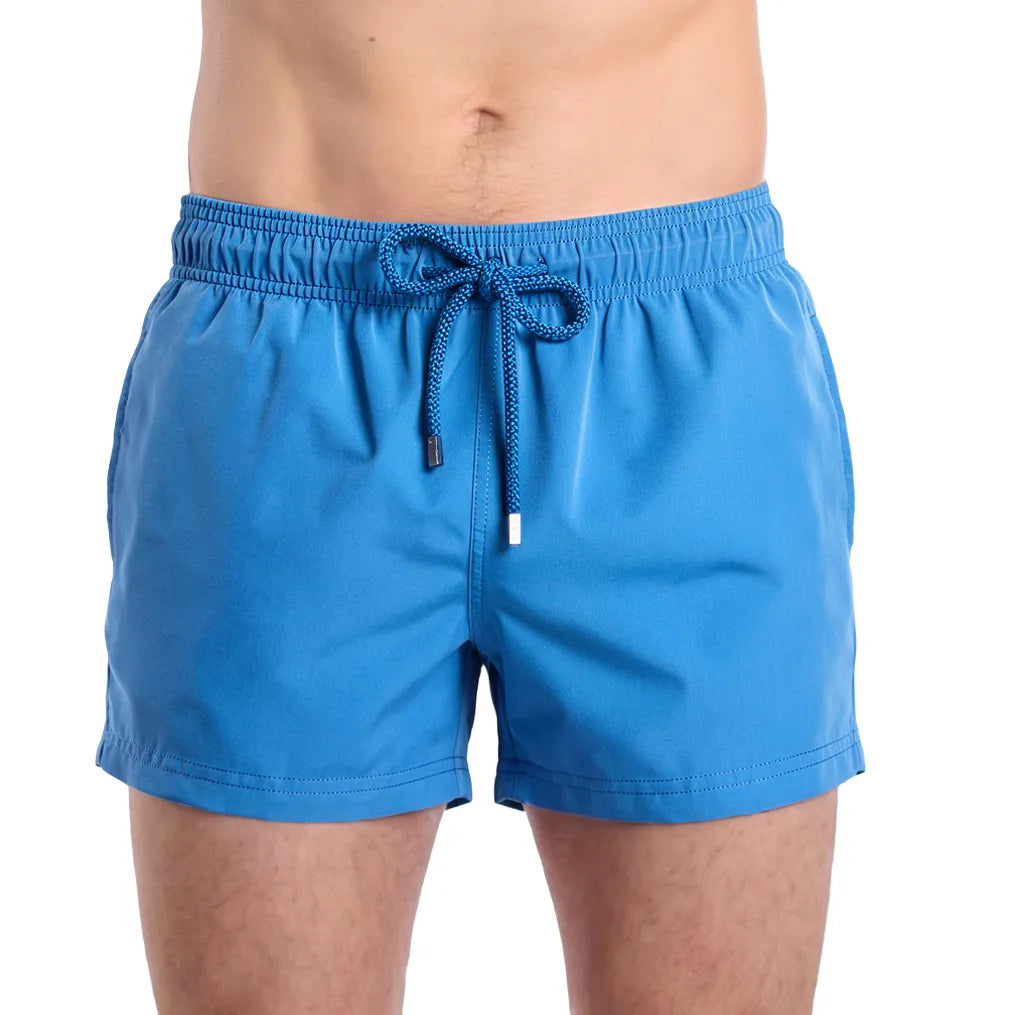 Men’s Premium Compression-Lined Hybrid Shorts – Ocean Blue