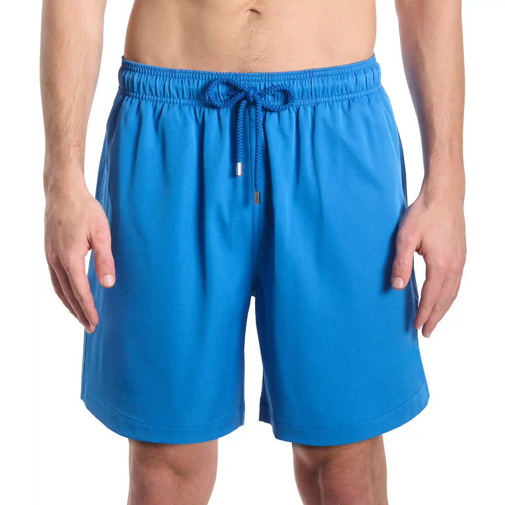 Men’s Premium Compression-Lined Hybrid Shorts – Ocean Blue