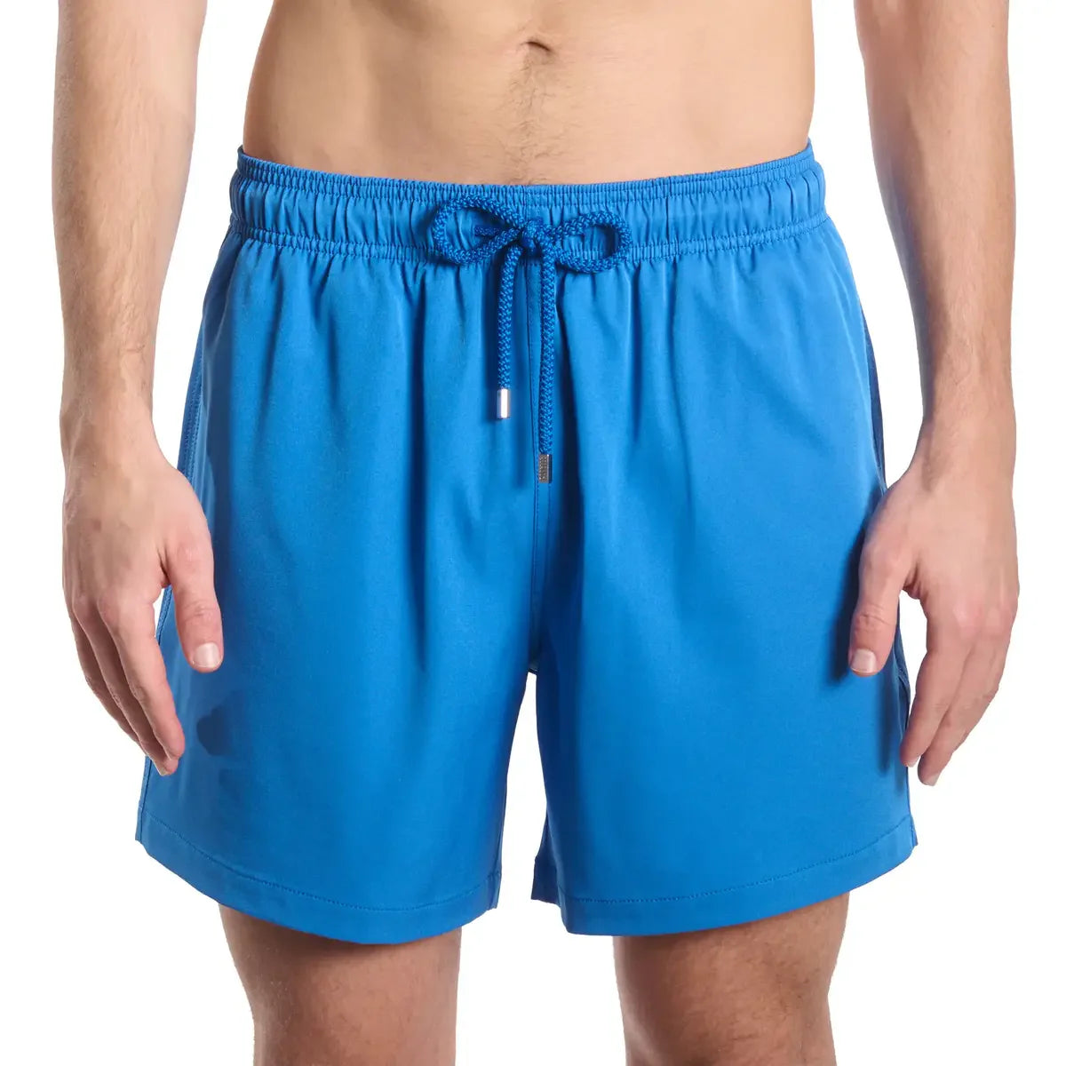 Men’s Premium Compression-Lined Hybrid Shorts – Ocean Blue