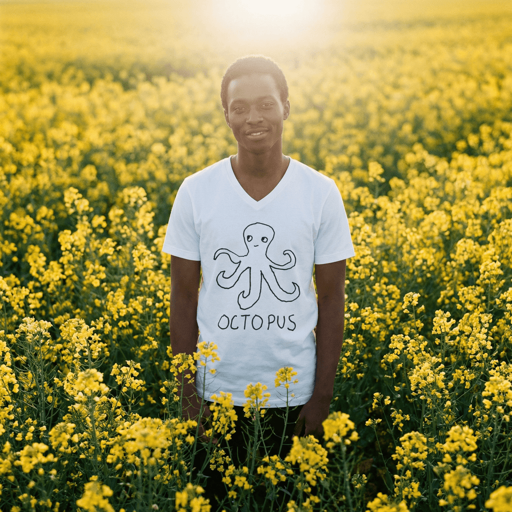Octopus - V-Neck T-Shirt