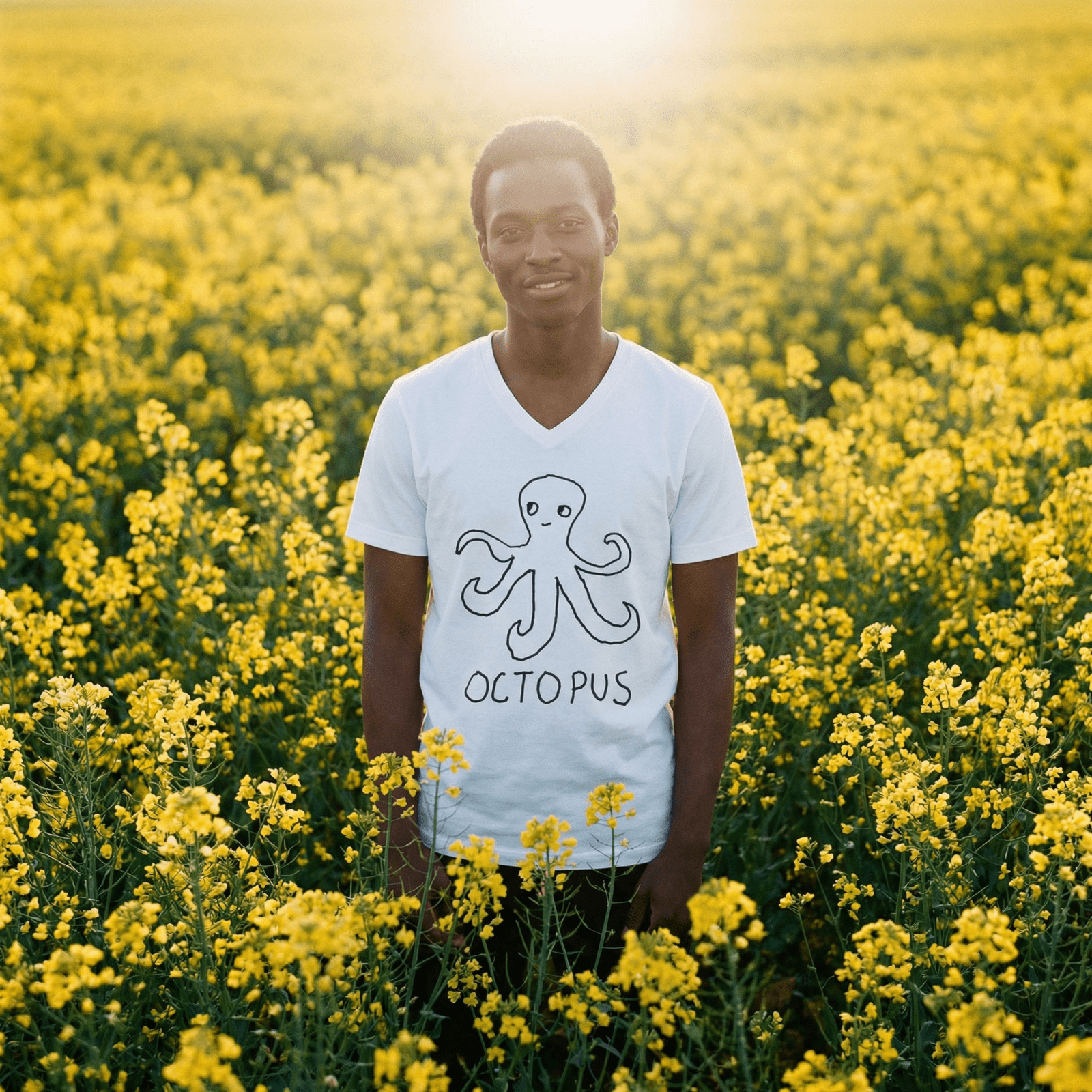Octopus - V-Neck T-Shirt
