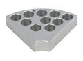 Ohaus 30500573 Sectional Block for hot plate stirrers, 0.59" vial size, holds 10 vials
