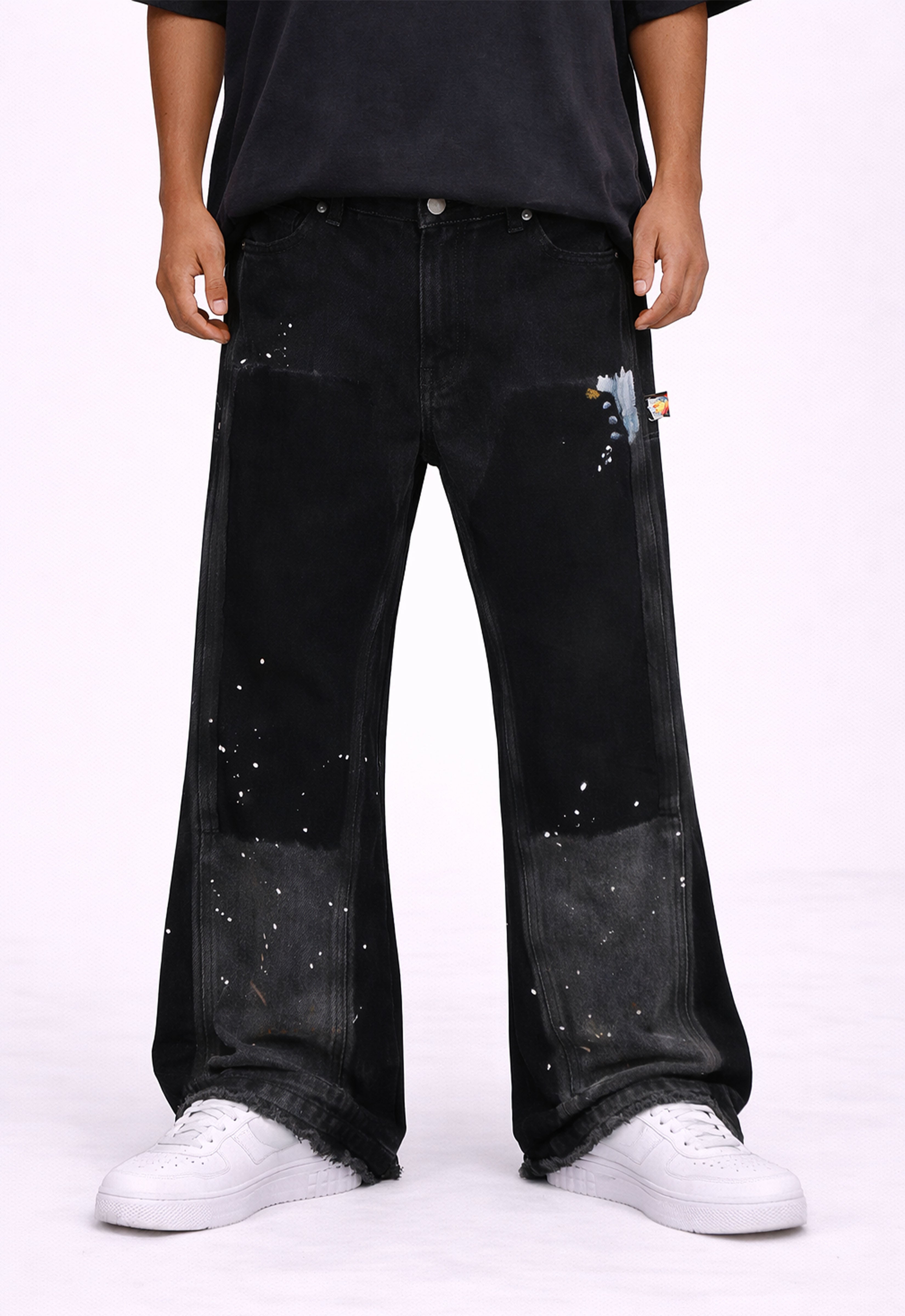 NOIR SPLIT PAINTERS DENIM