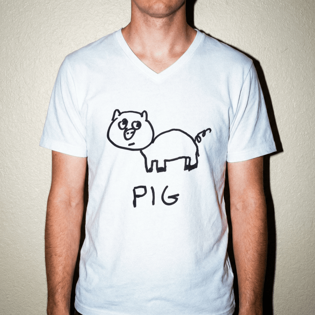 Pig - V-Neck T-Shirt
