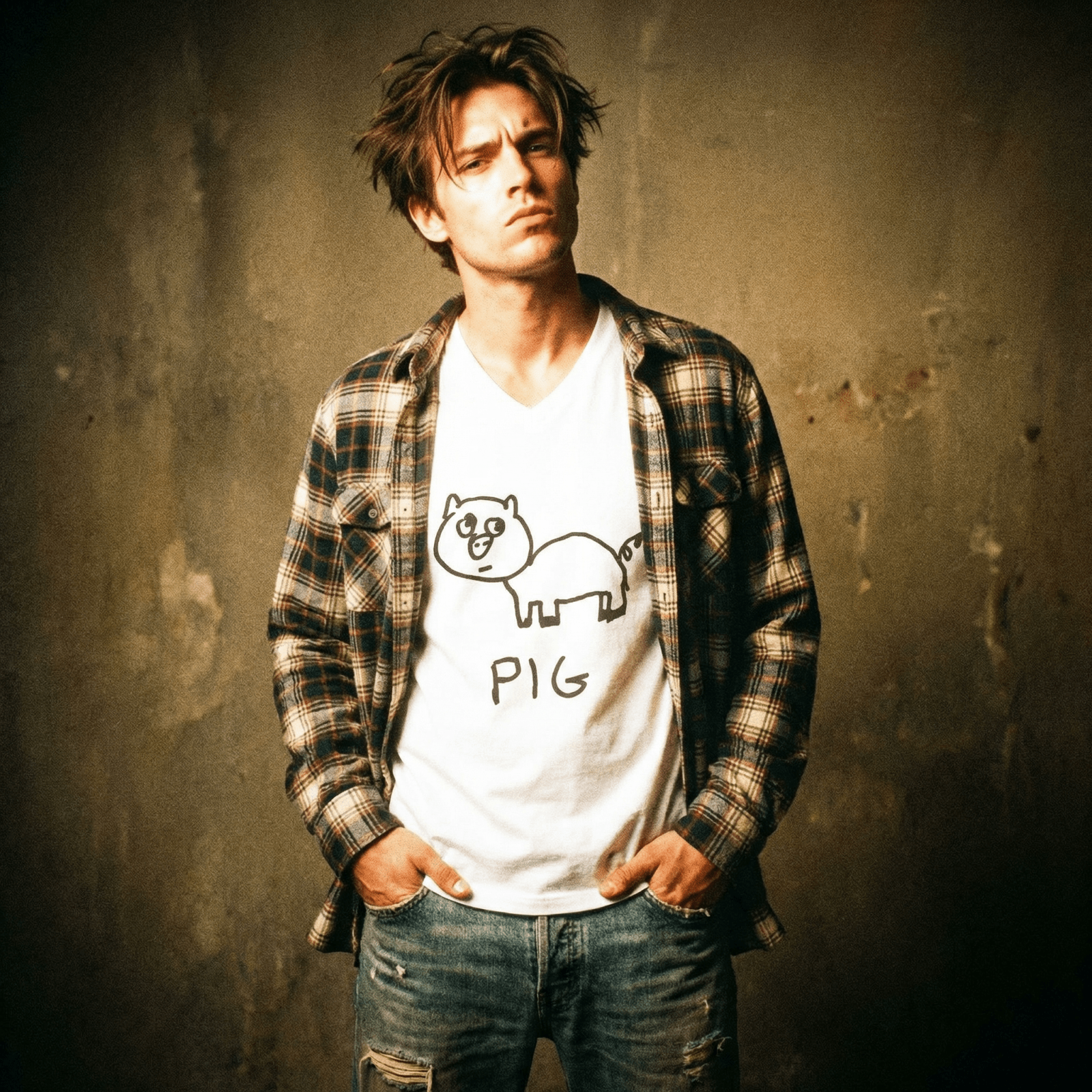 Pig - V-Neck T-Shirt
