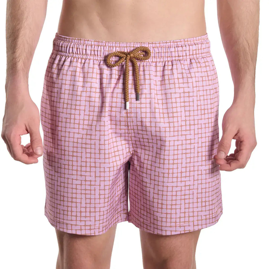 Men’s Premium Compression-Lined Hybrid Shorts – Pixel Break - Rosetide