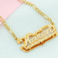 nowadaysfashion Name Necklace Double Name Plate Custom Nameplate Necklace