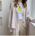 lantern sleeve cardigan Winter Solid Cashmere Casual Fashion Winter Knit sweaters