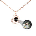 Personalized heart shape Projection Photo Necklace Custom Pendant